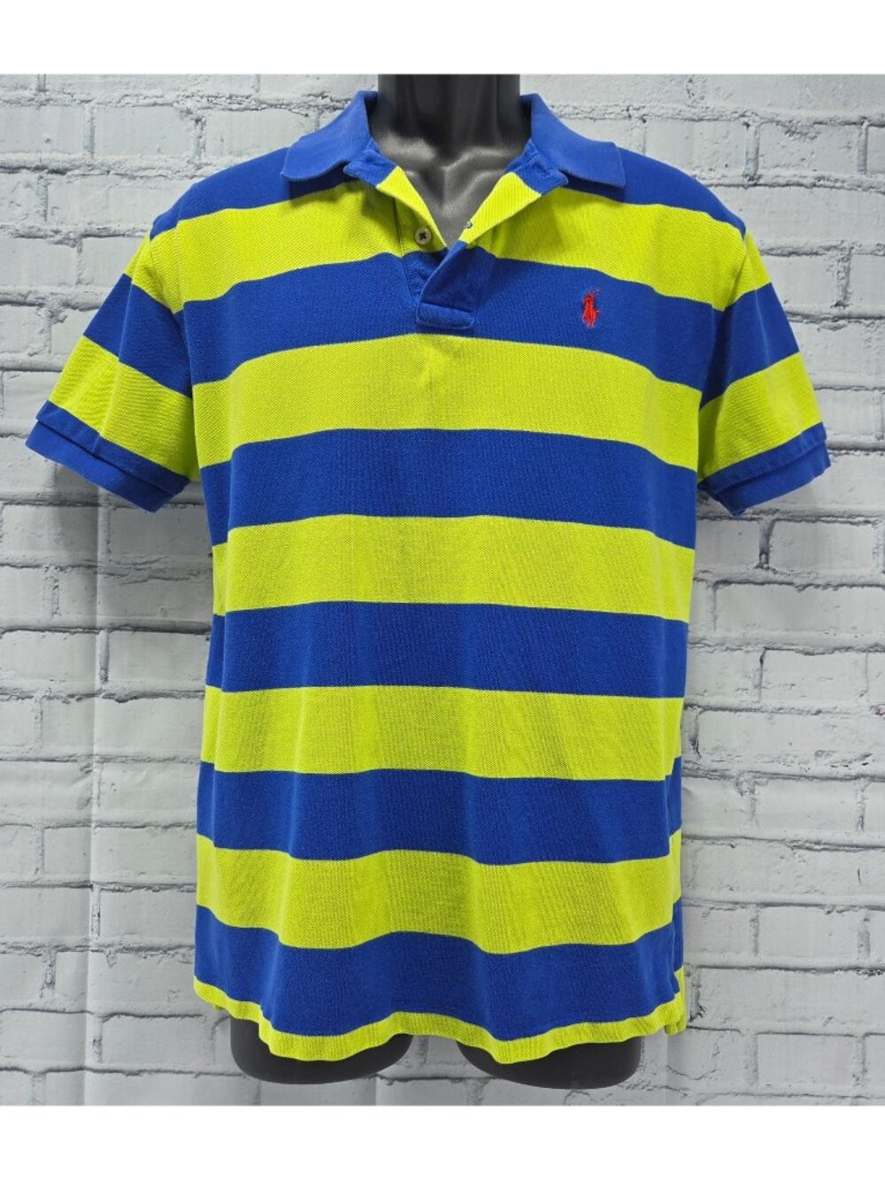 Polo Ralph Lauren Mens Striped Short Sleeve Polo Shirt Medium